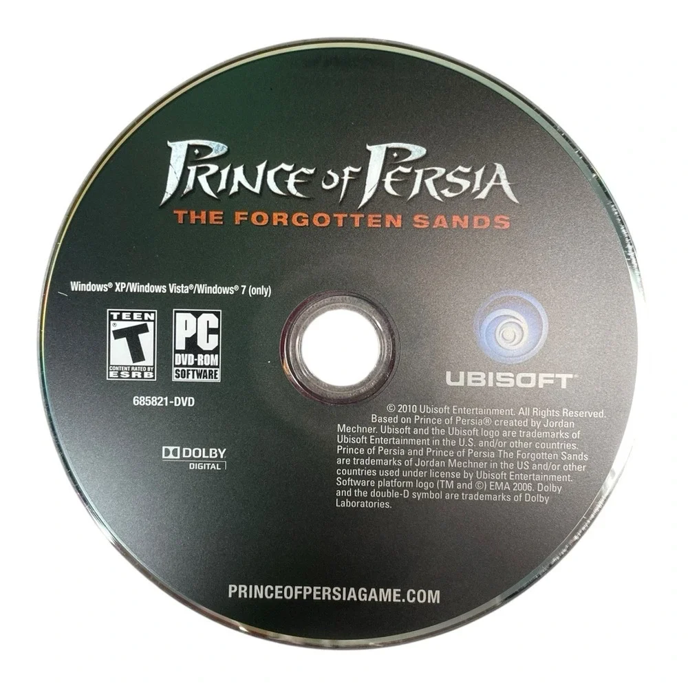 Prince Of Persia The Forgotten Sands PC DVD Video Game
